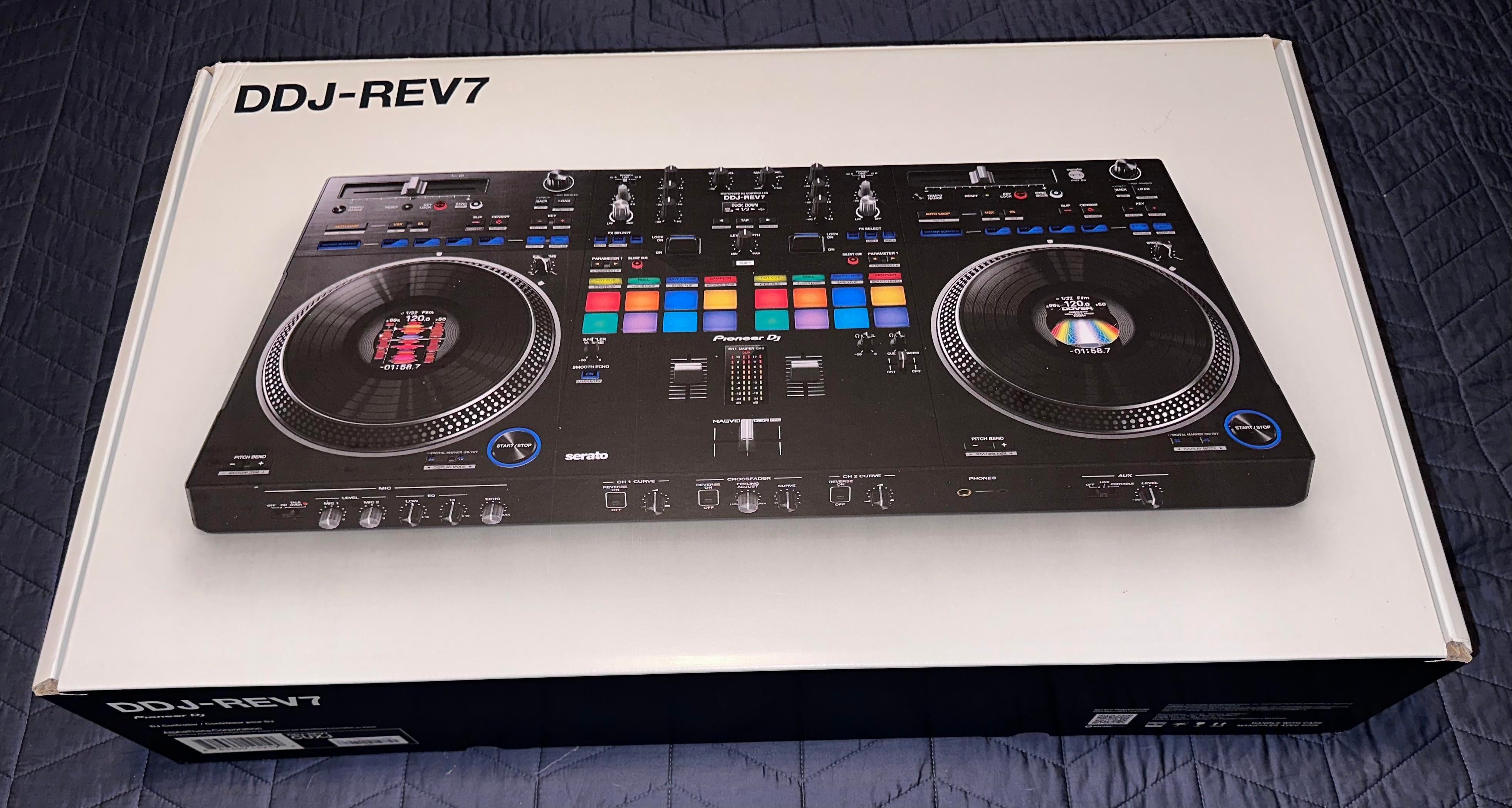 Used Pioneer DJ DDJ-REV7 2-deck Serato DJ Controller w/ Magma Workstation