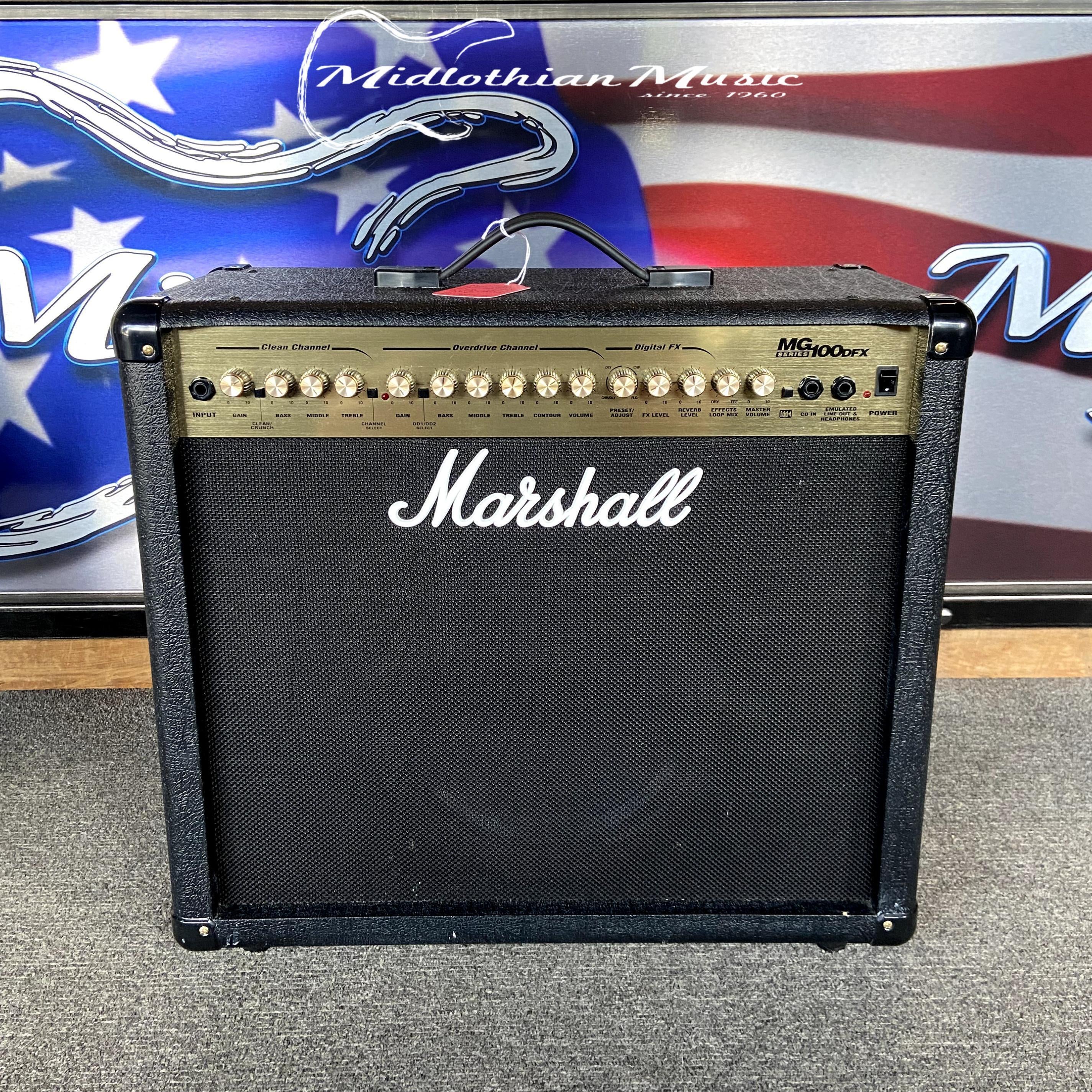Used Marshall MG100DFX Guitar Combo Amplifier - 100 Watts & 1x12