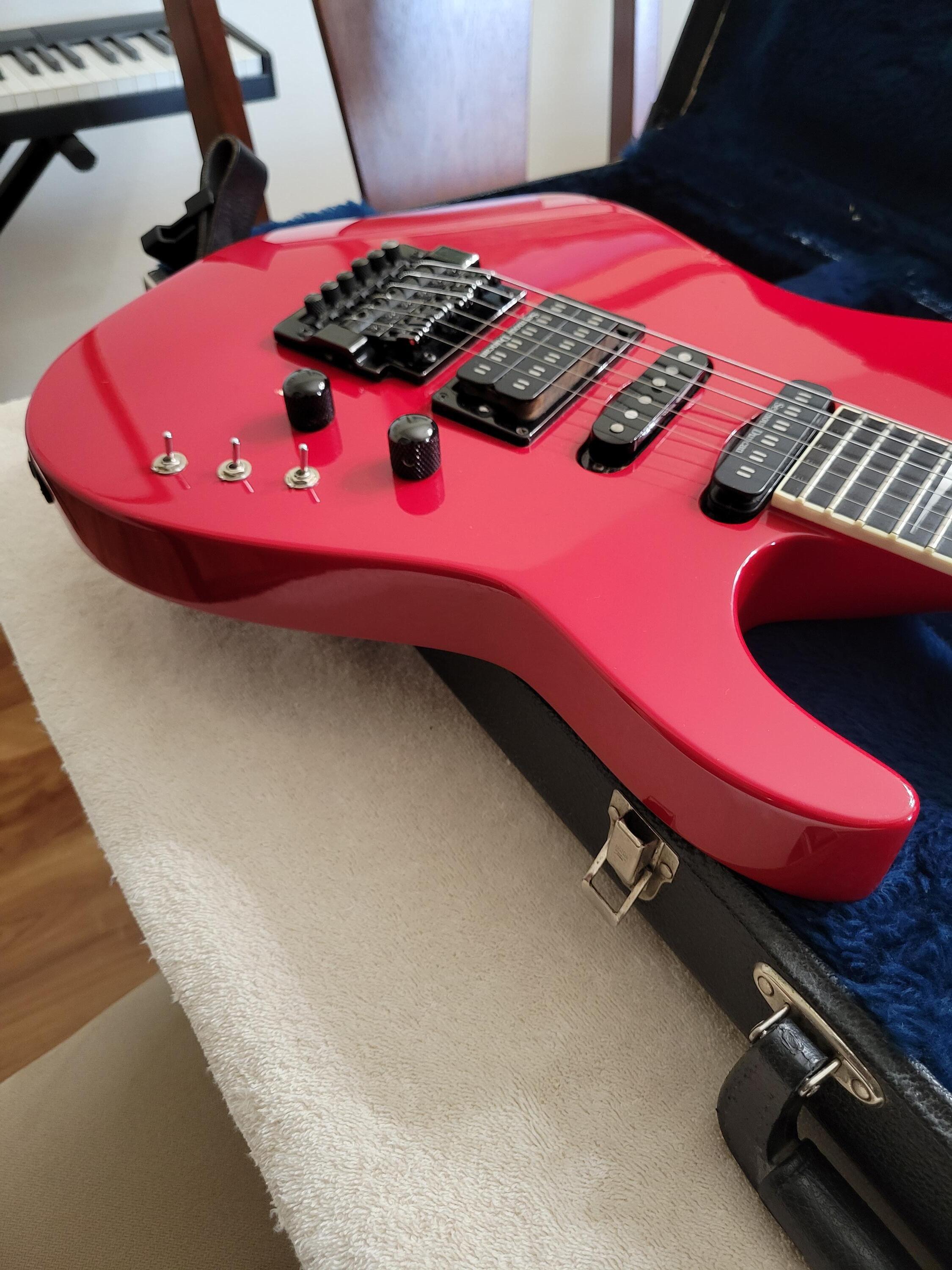1985 San Dimas Jackson Soloist Hot Pink Metalic Eddie Vegas