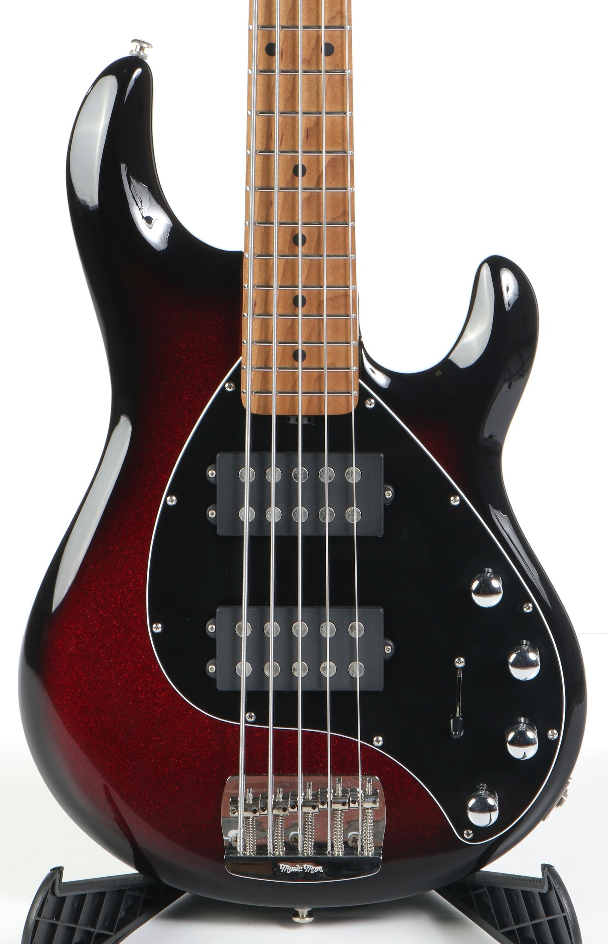 Used Ernie Ball Music Man StingRay Special 5 HH, Brnt Apl RMF Electric