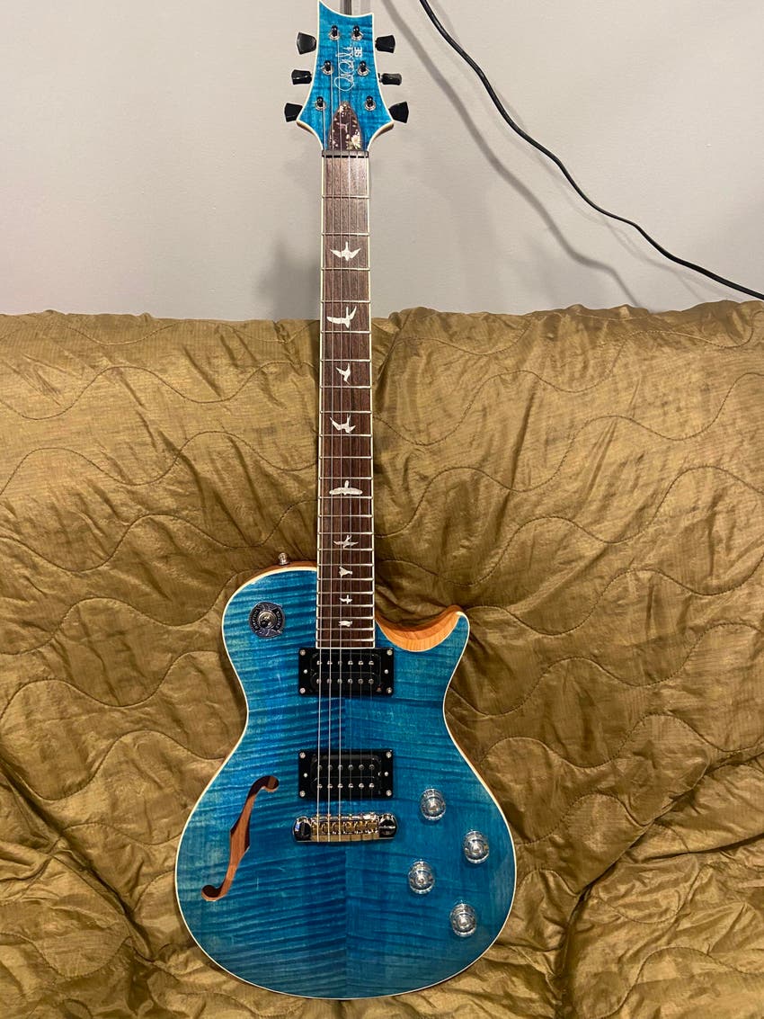 Used PRS SE Zach Myers SemiHollow Electric Guitar Myers Blue