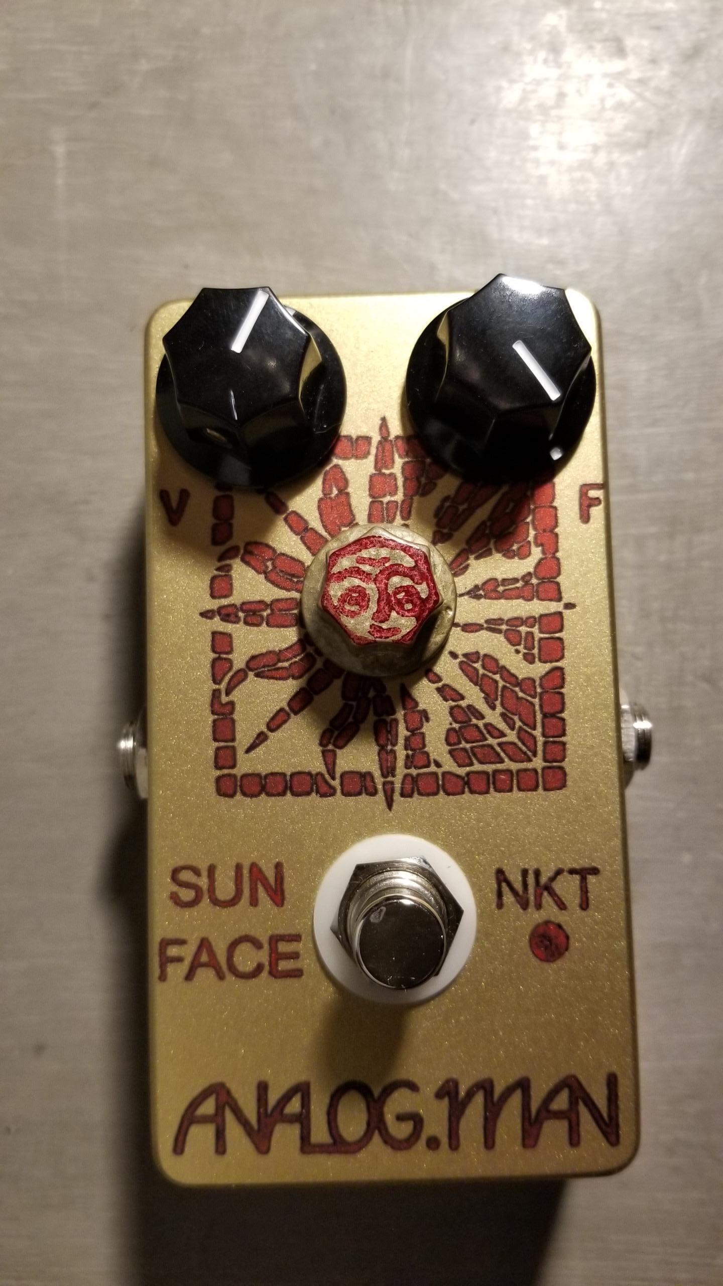 Used Analogman Sun Face Fuzz Pedal NKT red dot