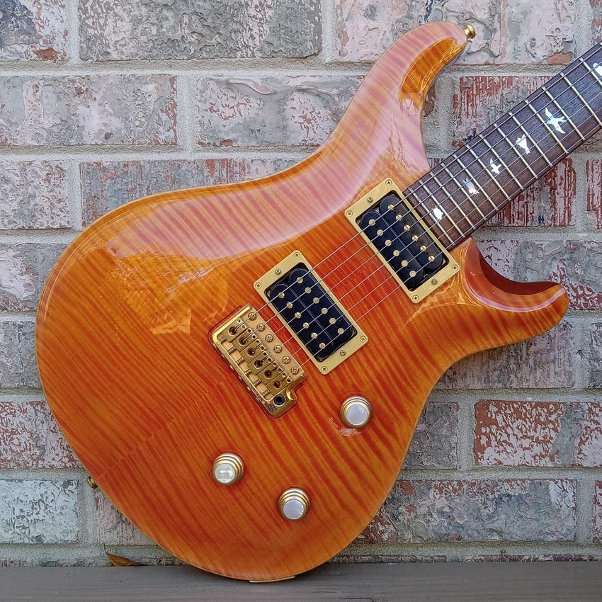 Vintage 1992 PRS Custom 24 Electric Guitar w/ Original Case! Special Order 10 Top, Gretsch Orange!