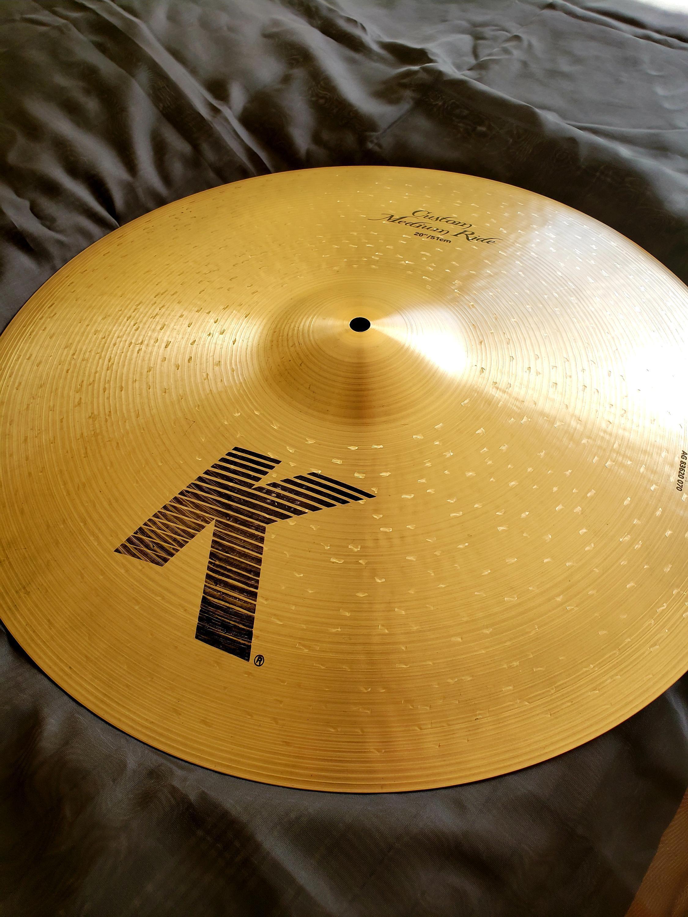 Used Zildjian 20 inch K Custom Medium Ride Cymbal