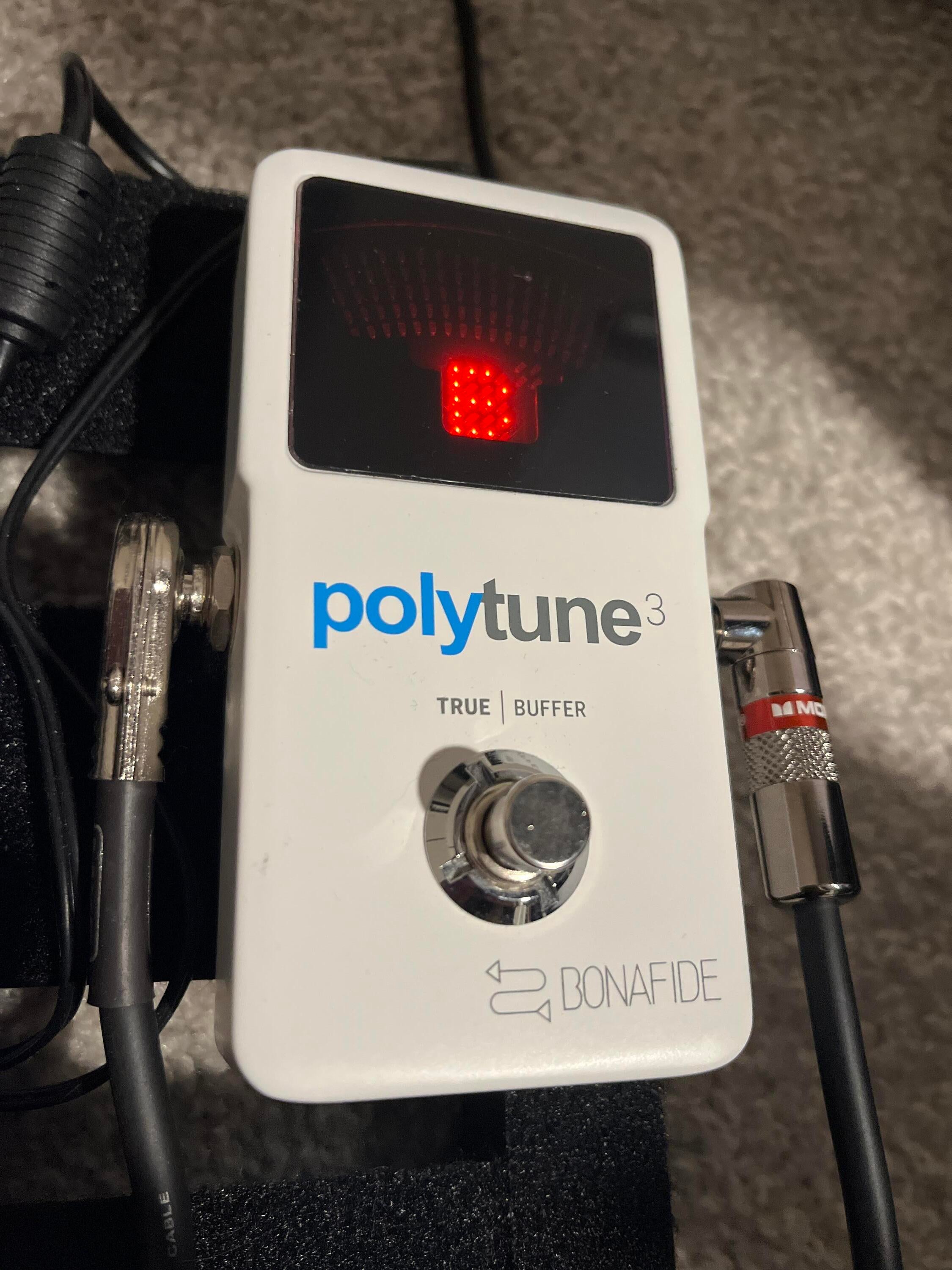 Used TC Electronic PolyTune 3 Polyphonic LED Guitar Tuner Pedal with Buffer