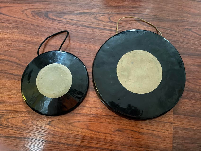 Used Gong Gongs Two Asian Gongs Approx. 8" & 12" Sweetwater Gear