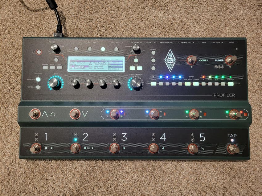 Used Kemper Profiler Stage Floorboard Amp Profiler Sweetwater Gear