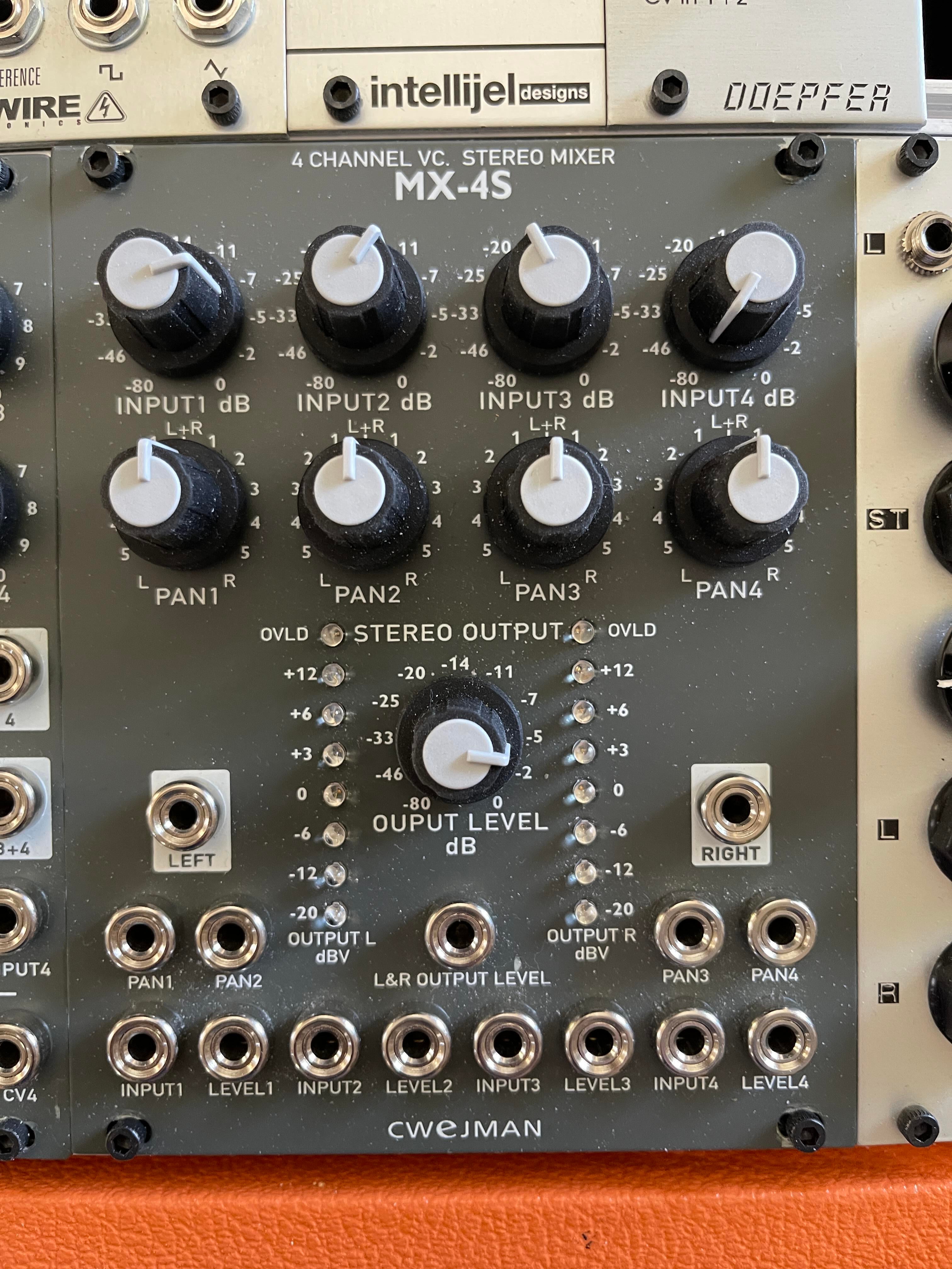 Used Cwejman MX-4S voltage controlled stereo mixer.