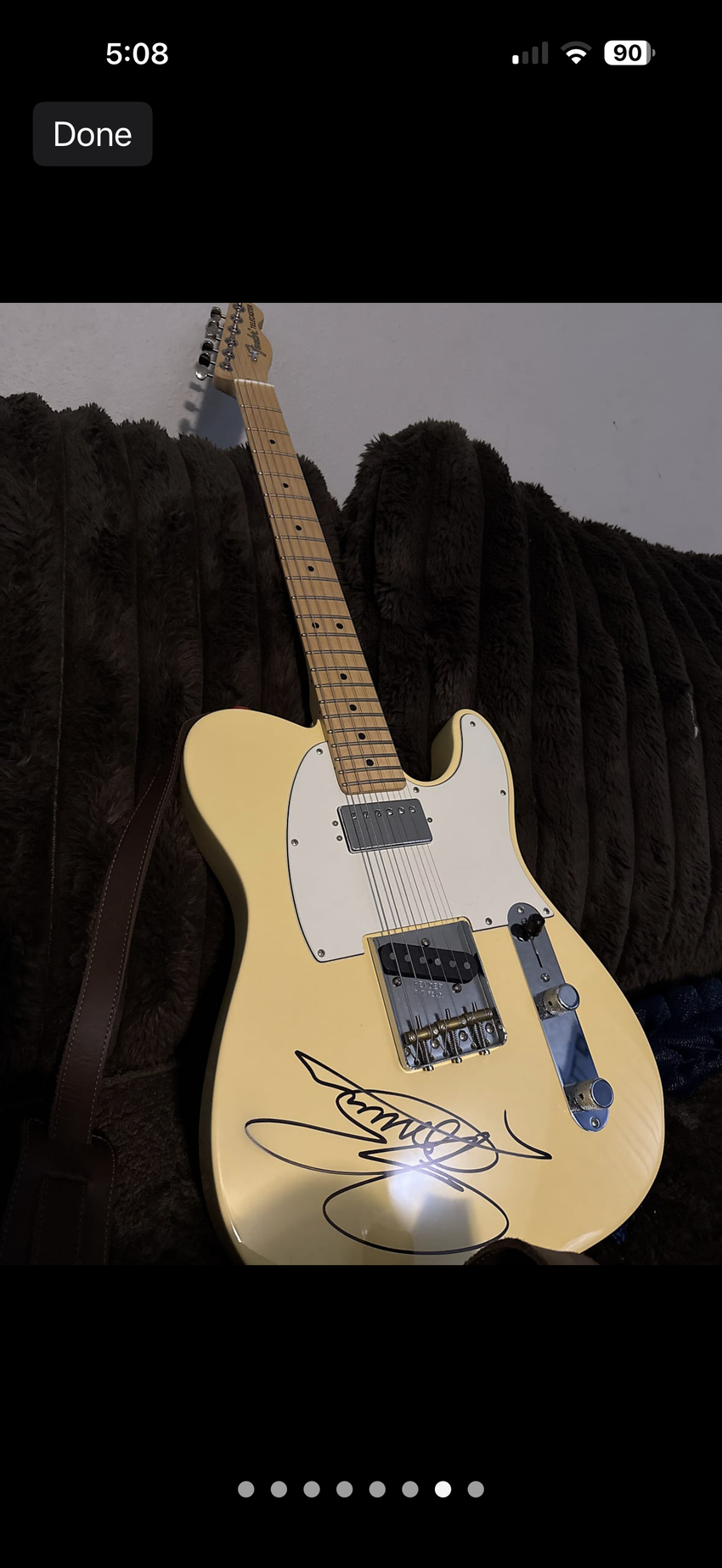 American Performer Telecaster Hum - Vintage White with Maple Fingerboard