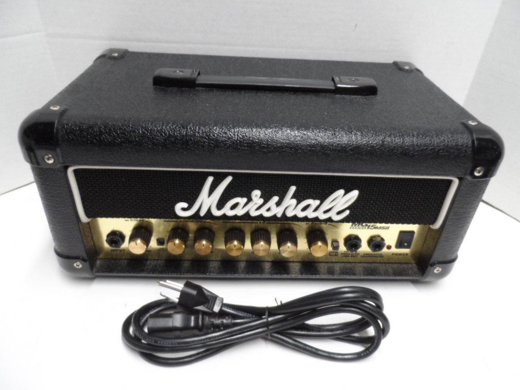 Used Marshall MG15MSII MG15 MSII LEAD MG 15 MS II Watt Guitar Head Amp  Amplifier MINI MICRO Stack Vintage 2-Channel