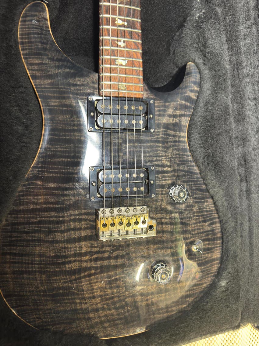 1991 PRS Paul Reed Smith Custom 24, Flame Maple 10-top, Mahogany back and neck, Brazilian Rosewood Fretboard with Bird Inlays, Grey Black