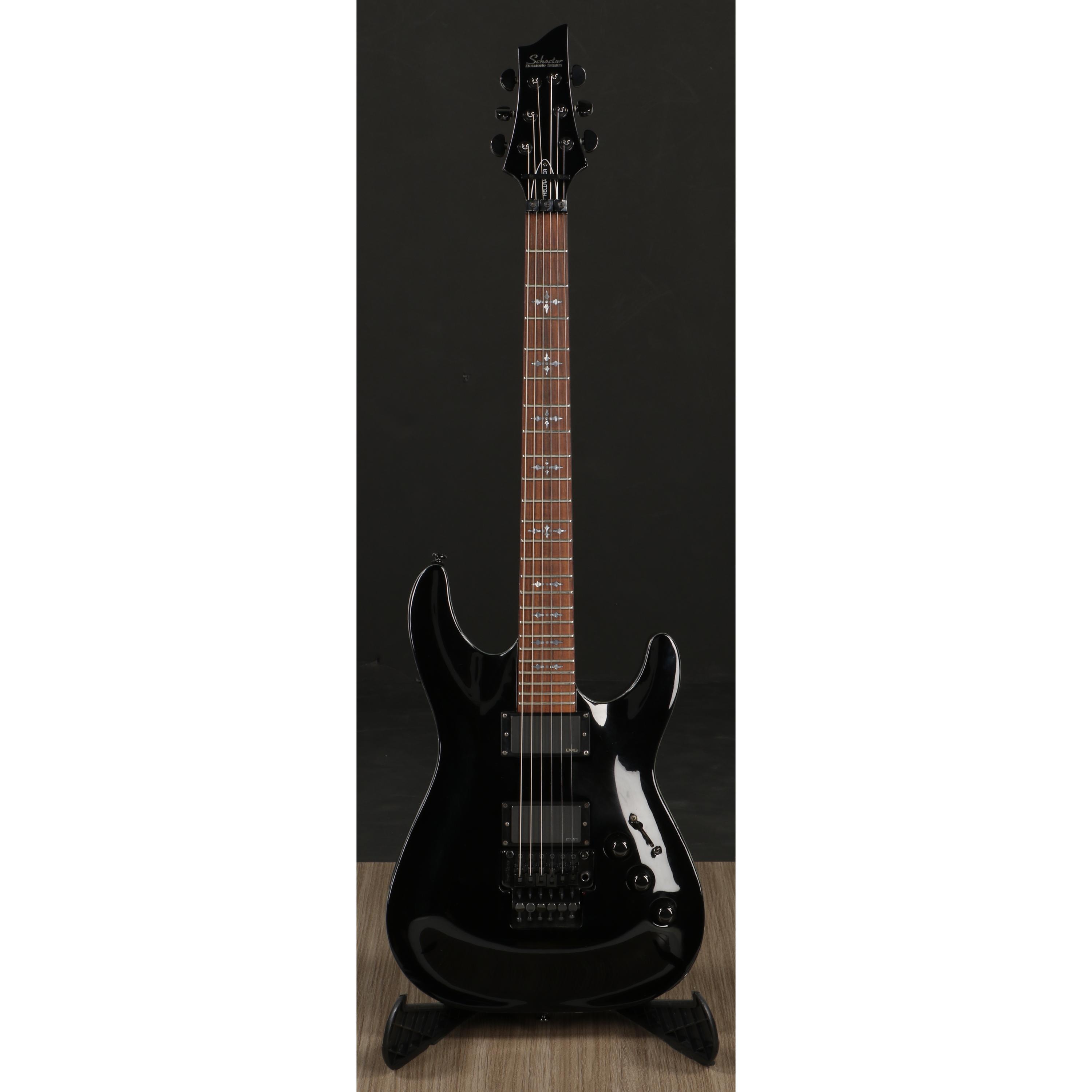 Used Schecter Hellraiser C-1 FR, Black Solidbody Guitar