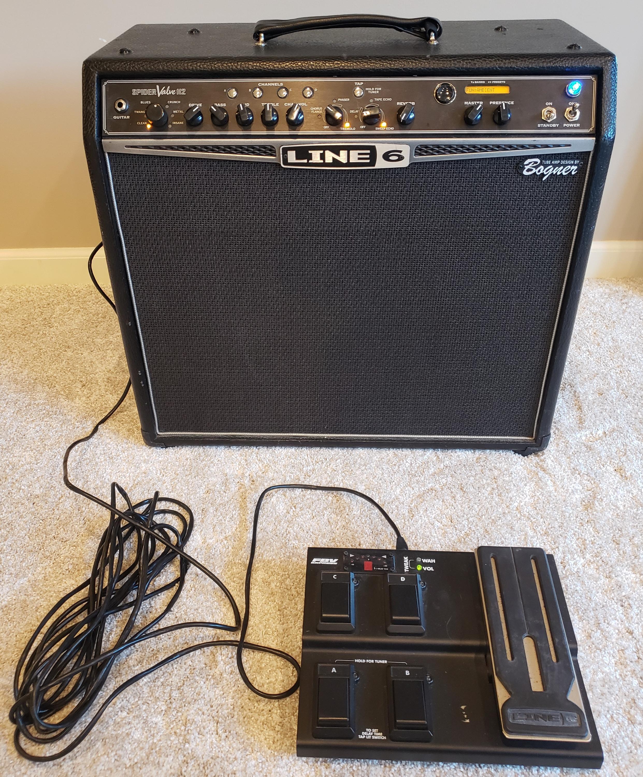 Used Line 6 40W Tube amplifier with foot control - Line 6 Spider Valve 112