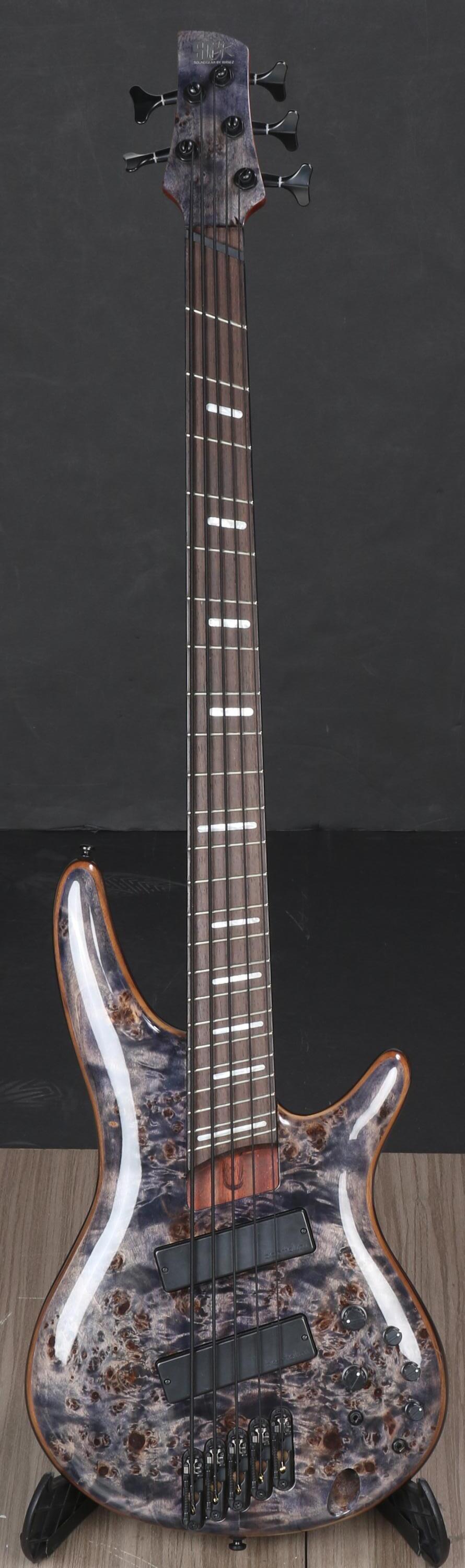 Used Ibanez Bass Workshop SRMS805 Multi-scale 5-string Bass Guitar with  Case - Deep Twilight