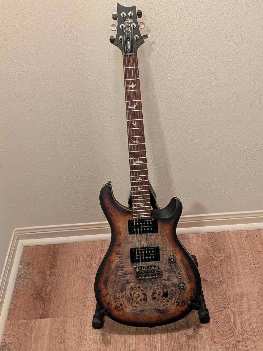 SE Custom 24-08 Exotic Electric Guitar - Charcoal Cherry Midnight Burst