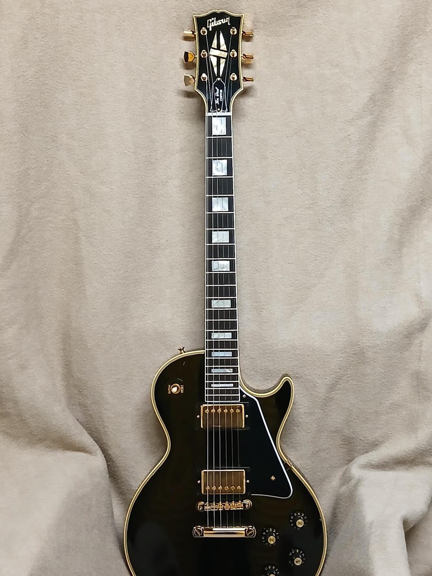 1968 Les Paul Custom Reissue Electric Guitar - Ebony, Murphy Lab Ultra Light Aged