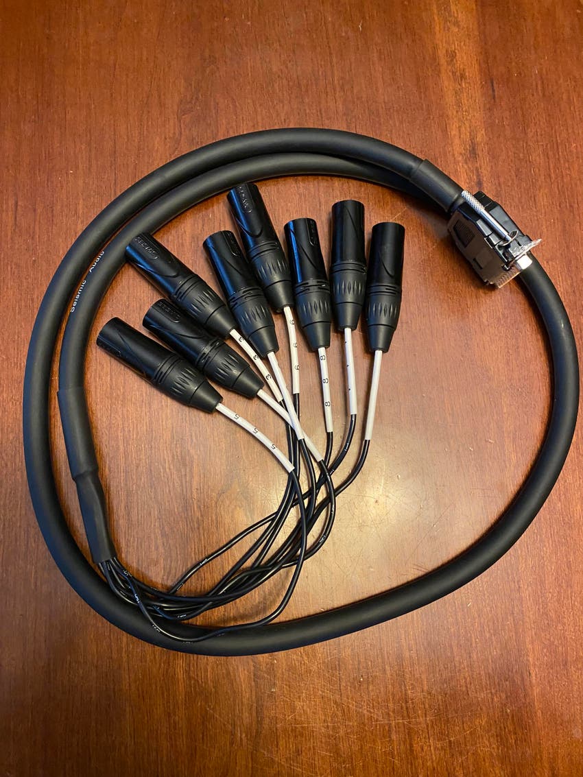Used Seismic Audio DB25 to XLR Snake Cable 3ft Sweetwater Gear Exchange