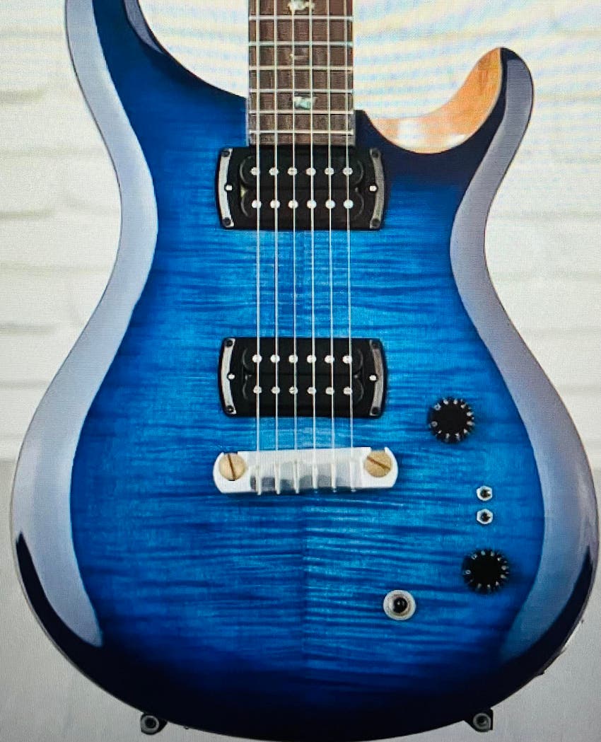 Used PRS SE Paul's Guitar Faded Blue Burst Sweetwater Gear Exchange