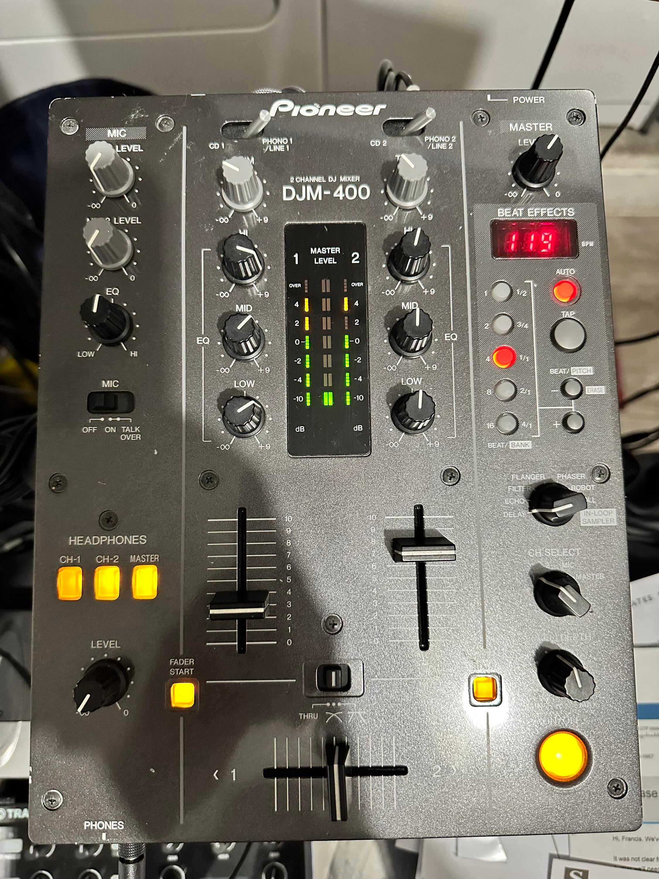 Used Pioneer DJ DJM-400 2-channel DJ Mixer