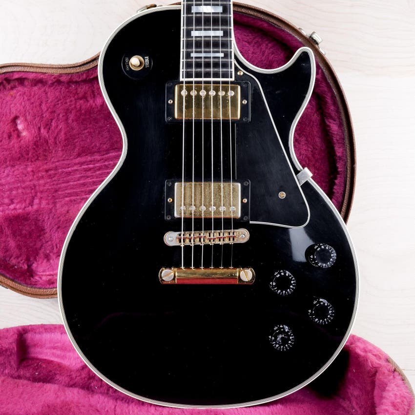 Les Paul Custom 2001 Ebony Black Beauty Yamano Music w/ OHSC, Paperwork
