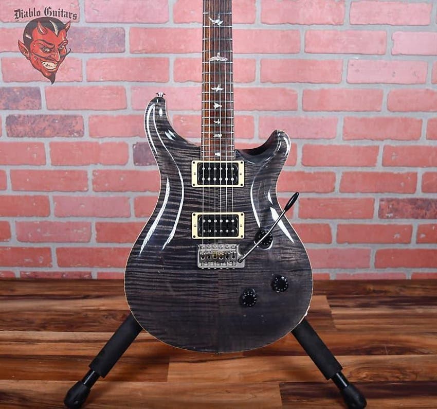 Custom 24 Flame Maple 10 Top Transparent Grey Black 1997 w/OHSC