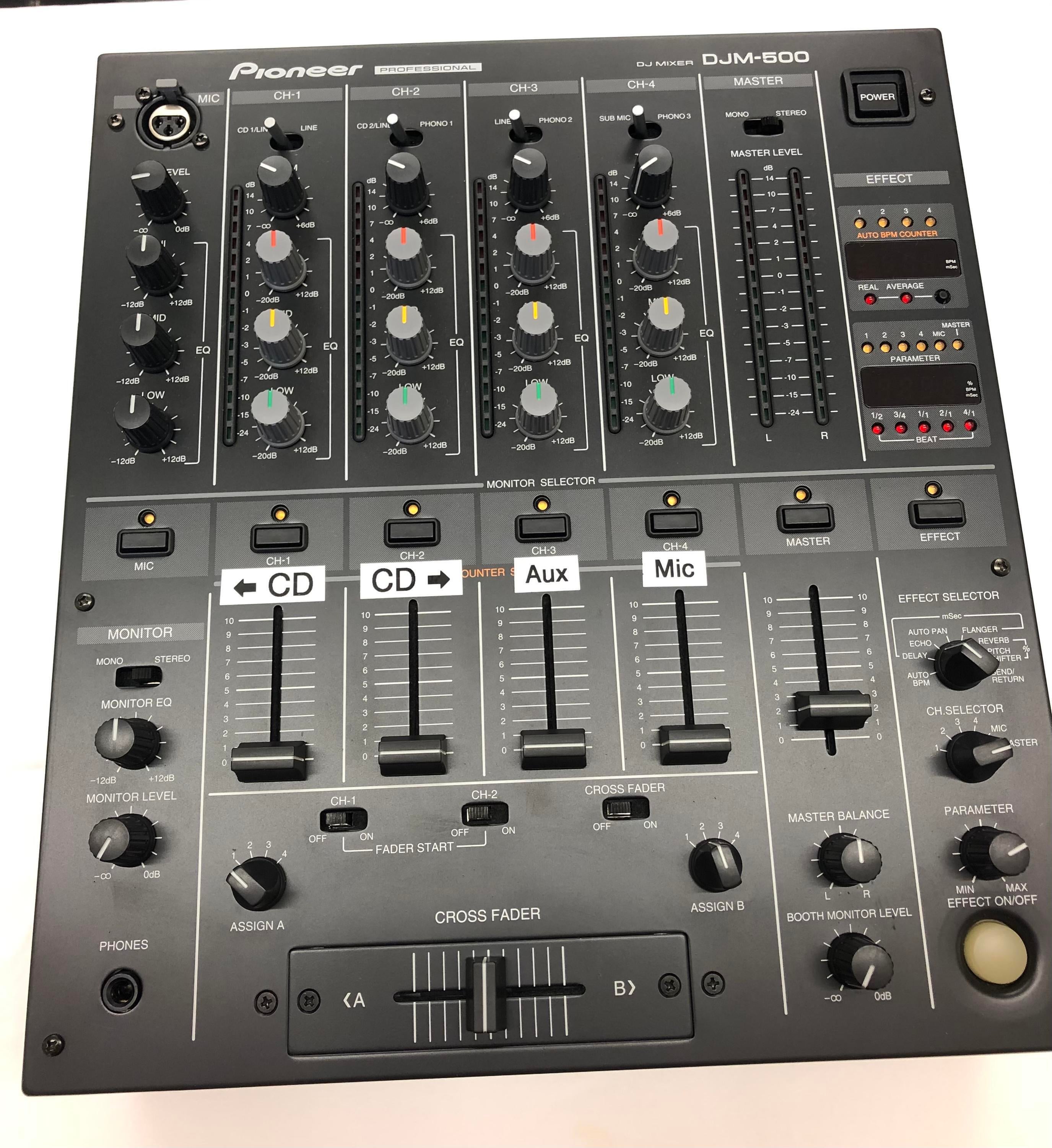 pioneer DJM500 DJM-500 (archived) 4-channel performance mixer