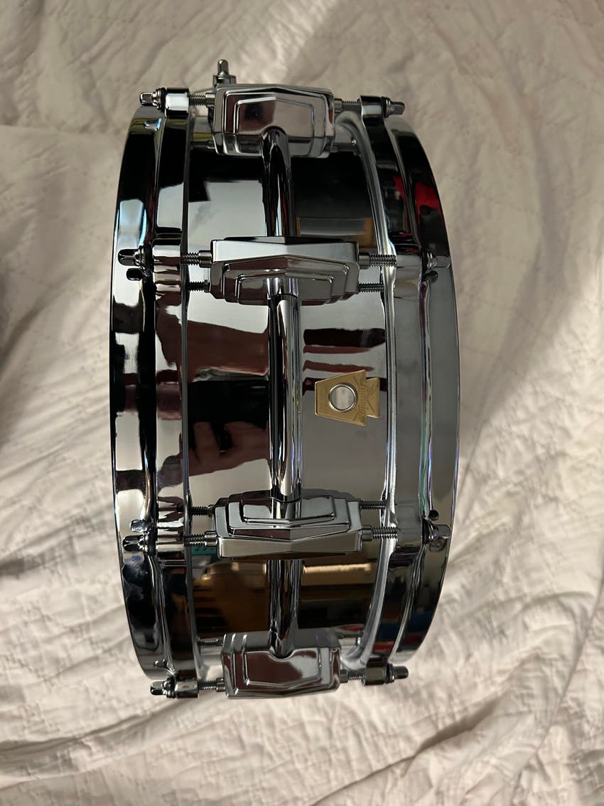  Pearl DuoLuxe 14x5 Chrome-over-Brass Inlaid Snare
