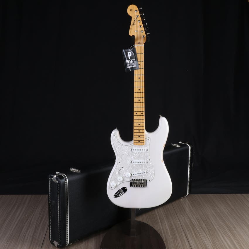 American Original '50s Stratocaster Left-handed Plek'd - White Blonde w/Case