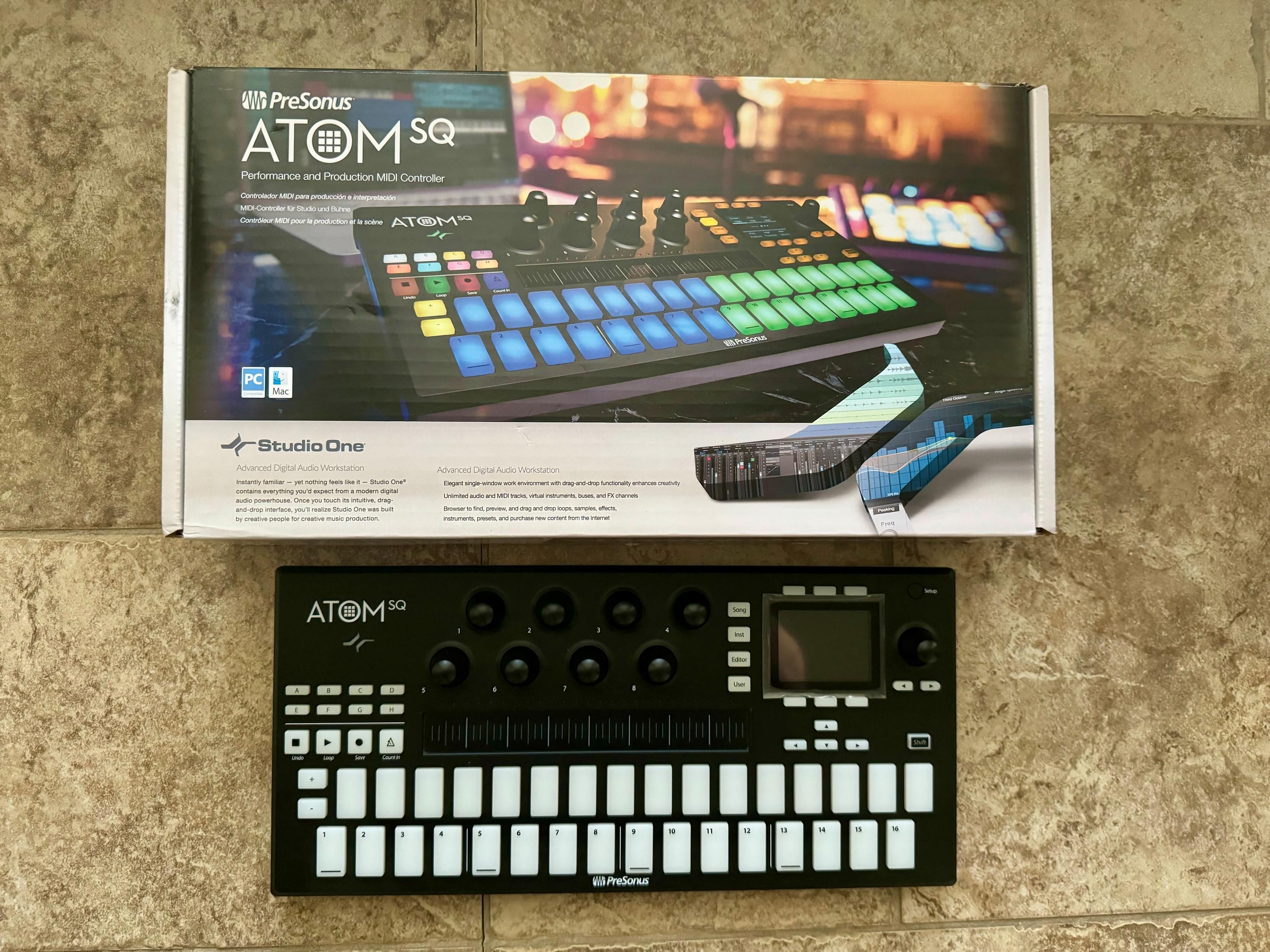 Used PreSonus ATOM SQ Keyboard/Pad Hybrid MIDI Keyboard/Pad Performance and  Production Controller