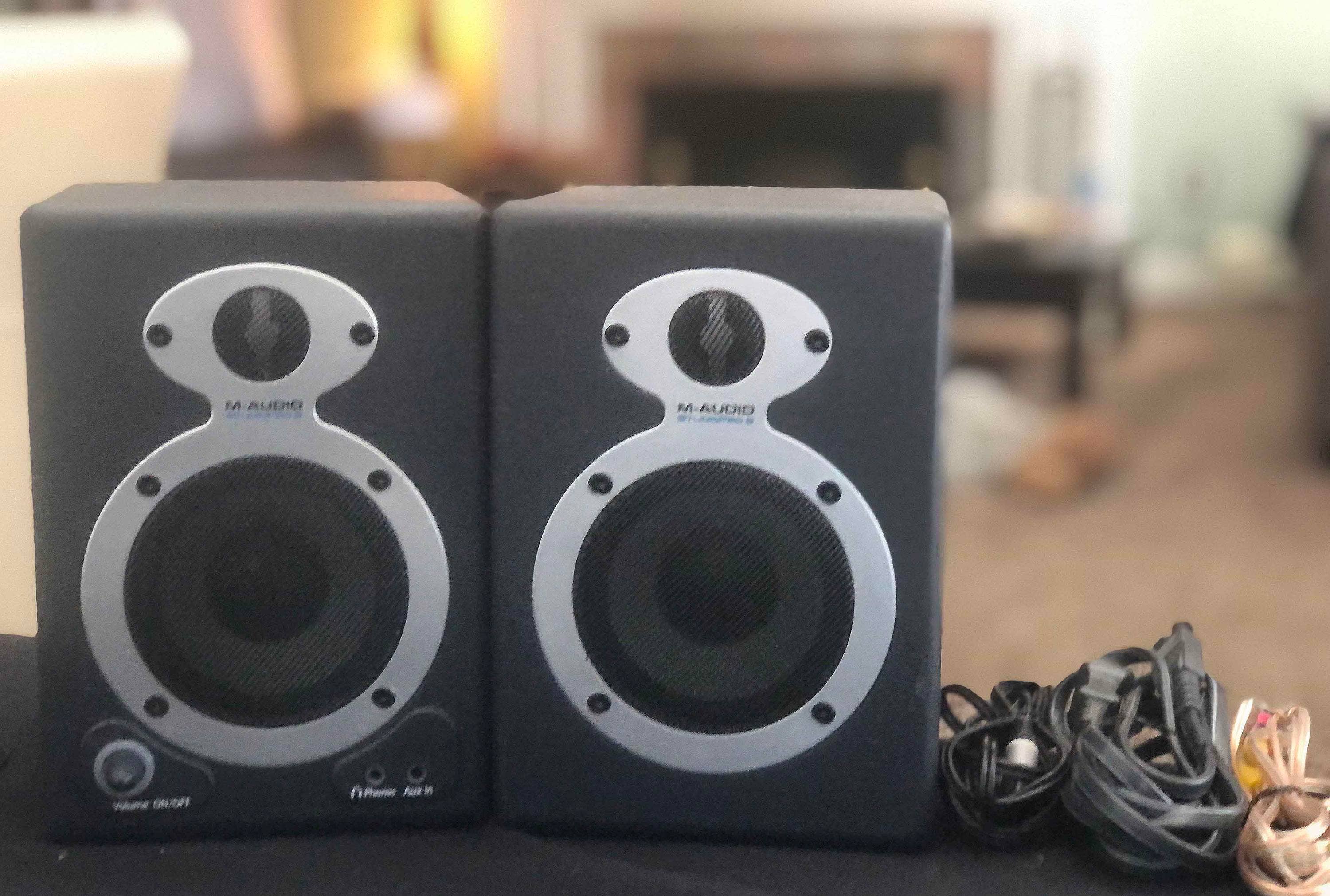 Used MAudio Studio Pro 3 Pair of Monitors Sweetwater Gear Exchange