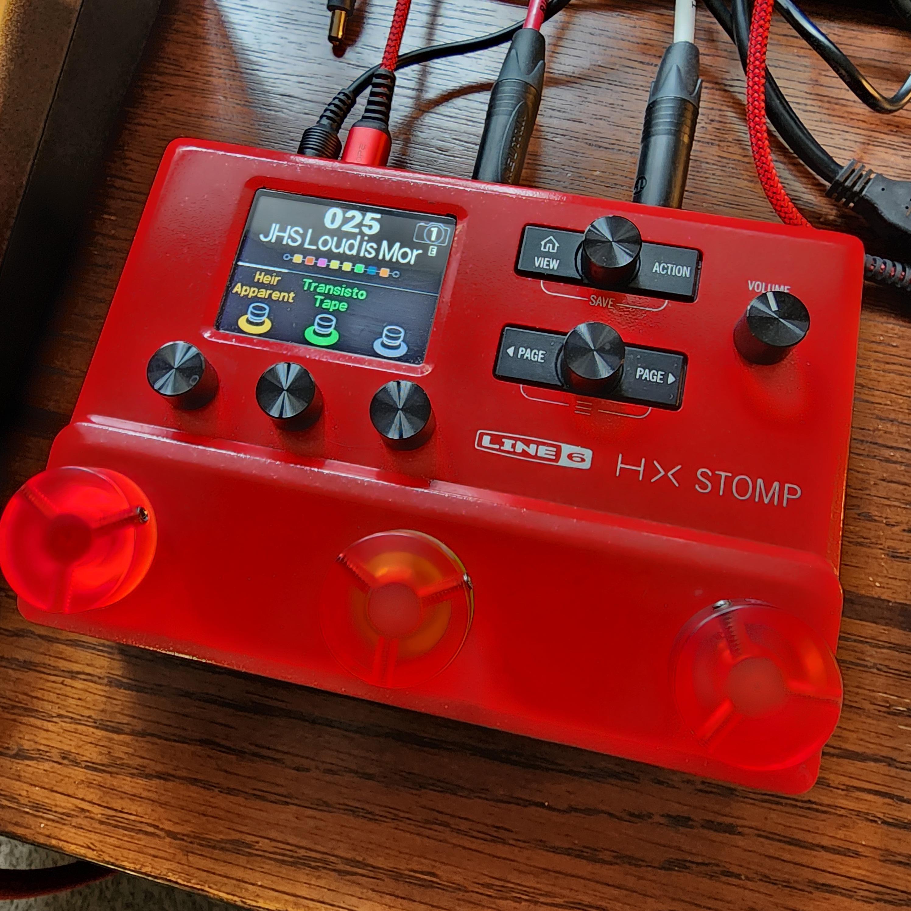 Used Line 6 HX Stomp Guitar Multi-effects Floor Processor - Limited Edition  Red