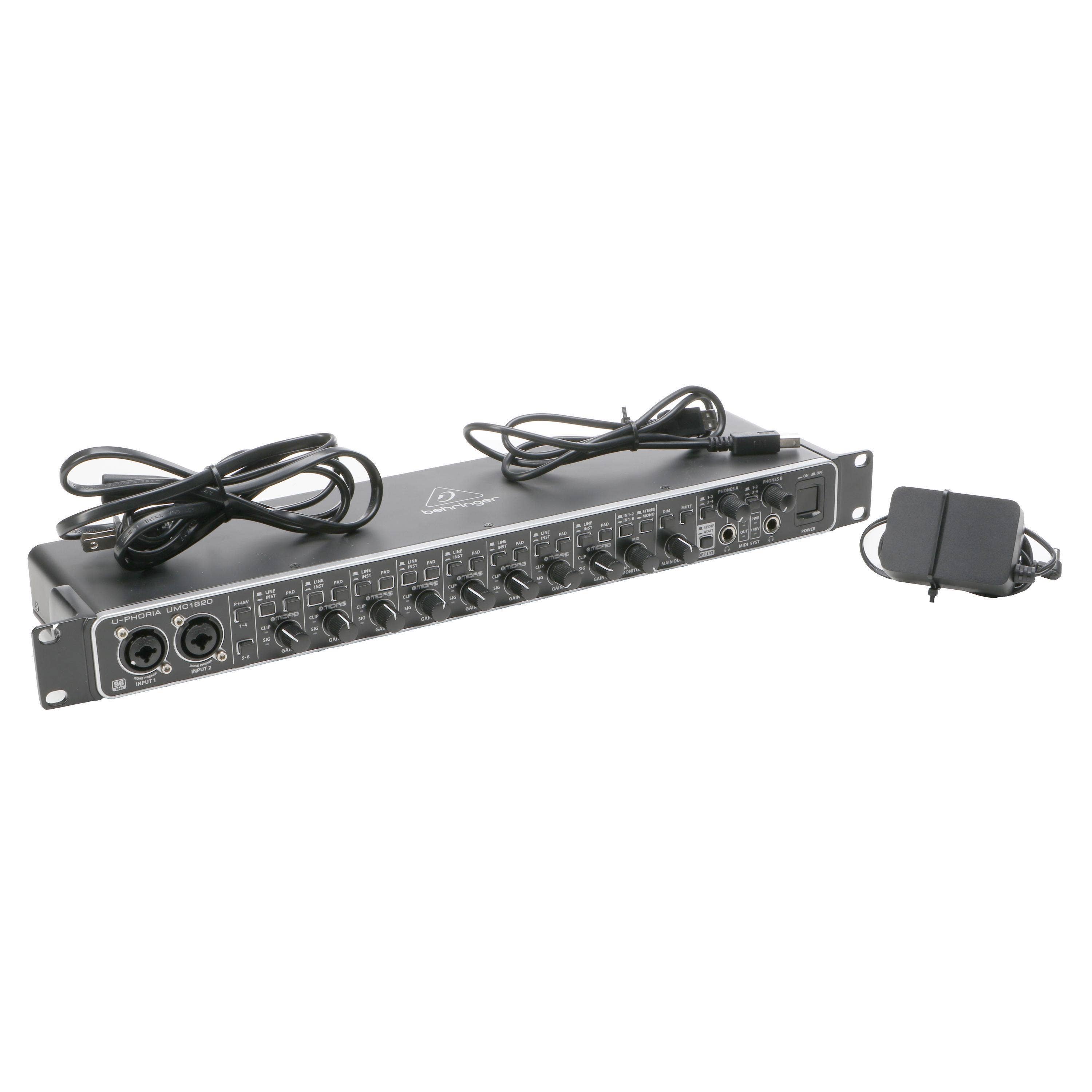 Used Behringer UPhoria UMC1820 USB Audio Interface Sweetwater Gear Exchange