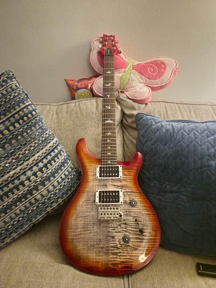 SE Custom 24 Electric Guitar - Charcoal Cherry Burst