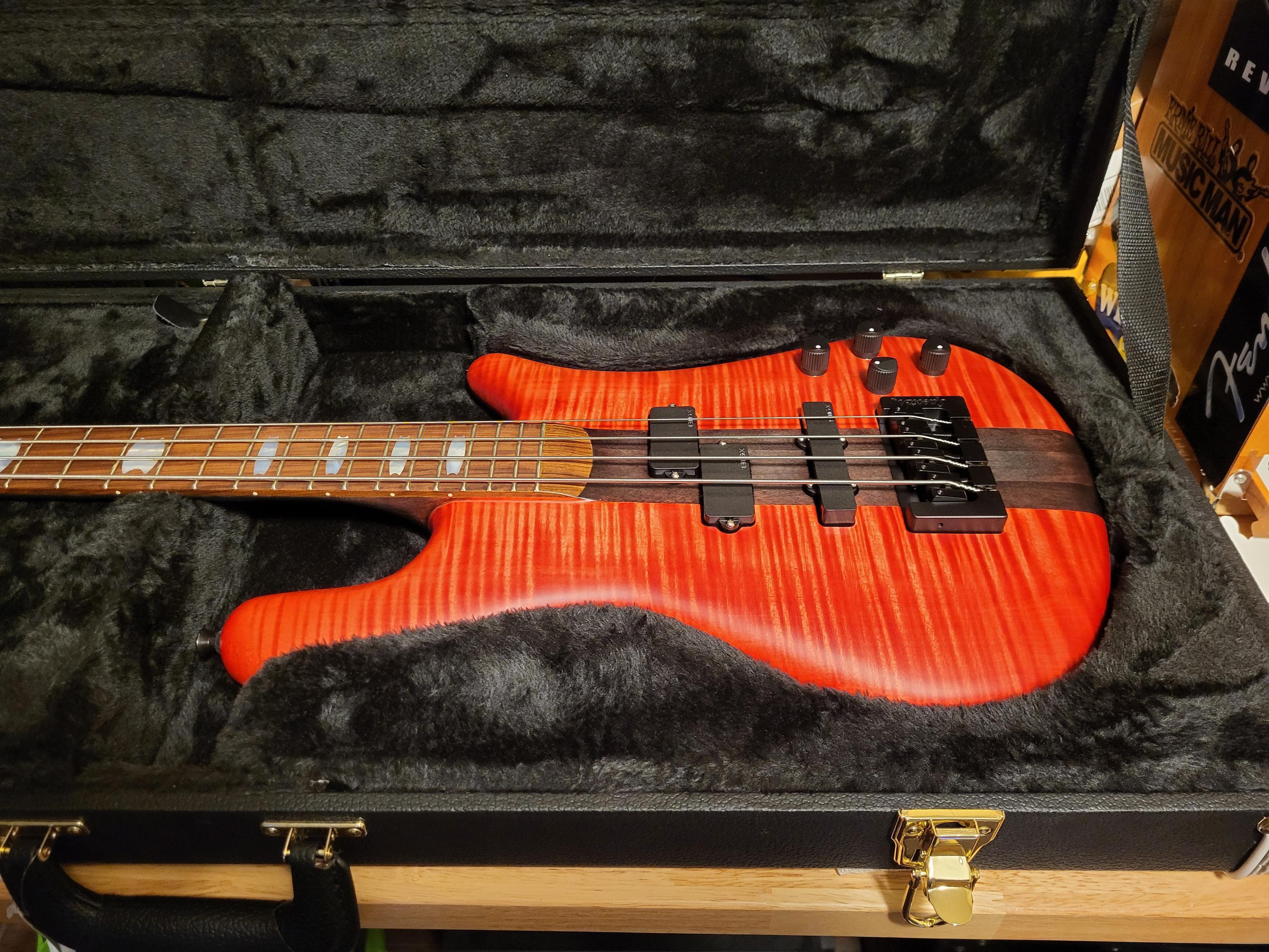 ベース Spector USA NS-4H2 Spector NS-4H2-FM USA 4-String Bass Guitar Royal Blue Stain