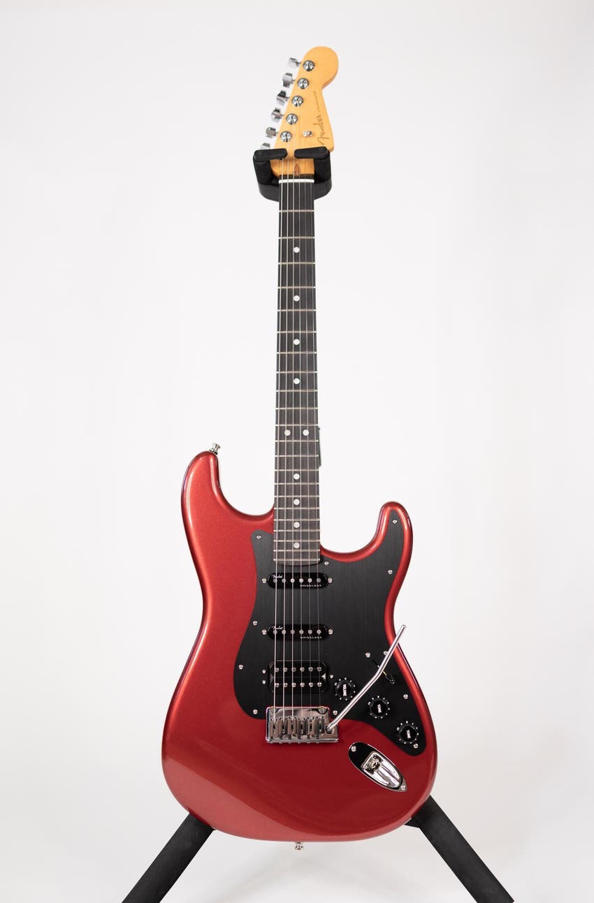 American Ultra II Stratocaster HSS Electric Guitar - Sinister Red, Ebony Fingerboard, Sweetwater Exclusive