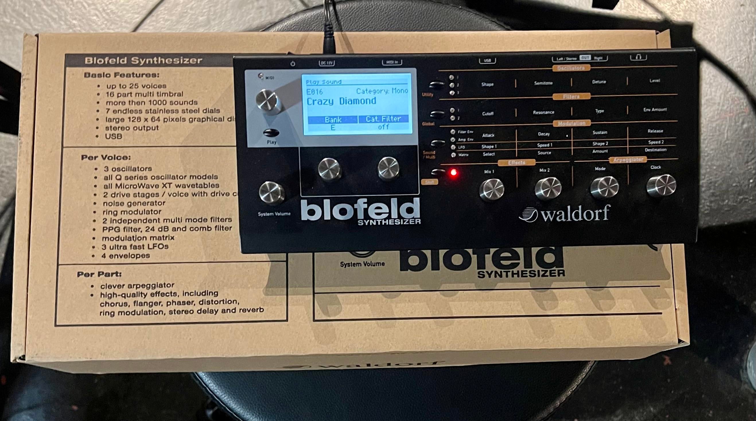 Used Waldorf Blofeld Desktop Synthesizer - Black