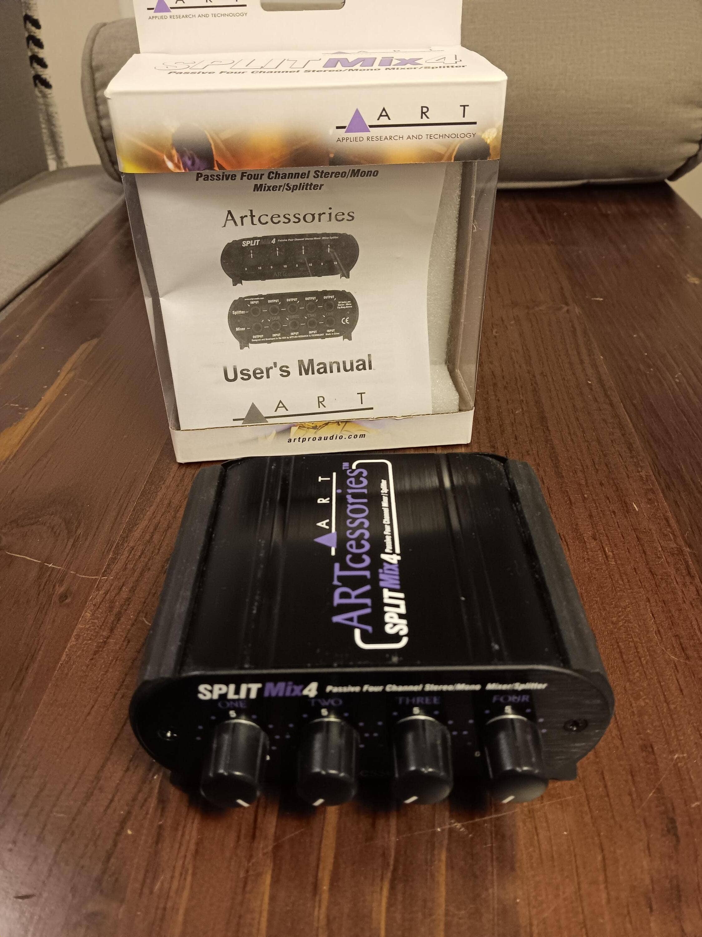 Used ART SPLITMix4 Passive 4channel Mixer / Splitter Sweetwater Gear