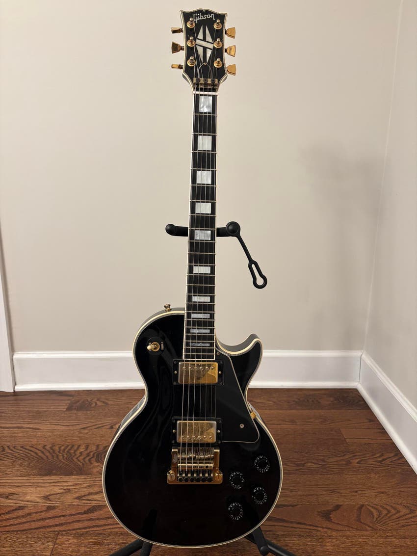 '80s Les Paul Custom Electric Guitar with Kahler Tremolo - Ebony