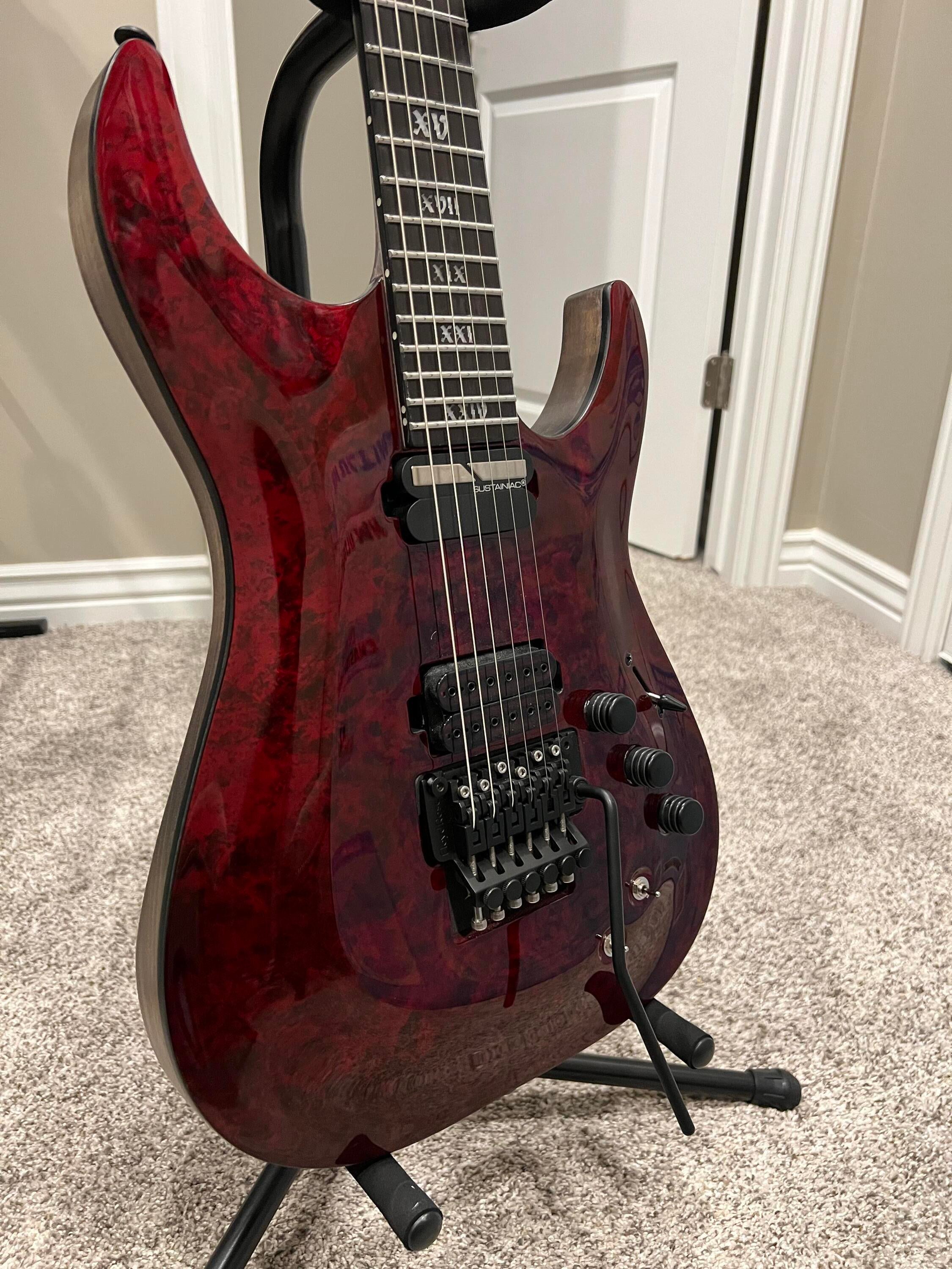 Used Schecter C-1 FR-S Apocalypse Electric Guitar - Red Reign