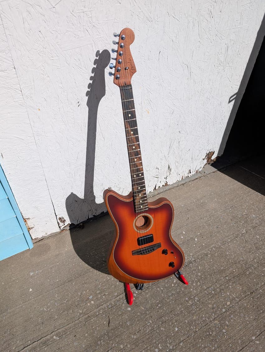 American Acoustasonic Jazzmaster Acoustic-electric Guitar - Tobacco Sunburst