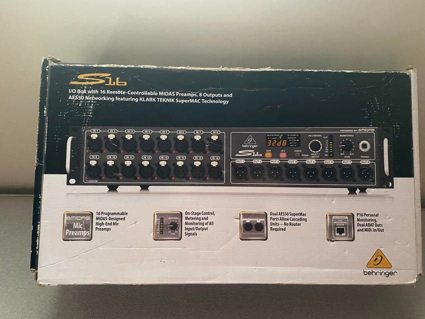 Used Behringer S16 16input / 8output Digital Stage Box Sweetwater
