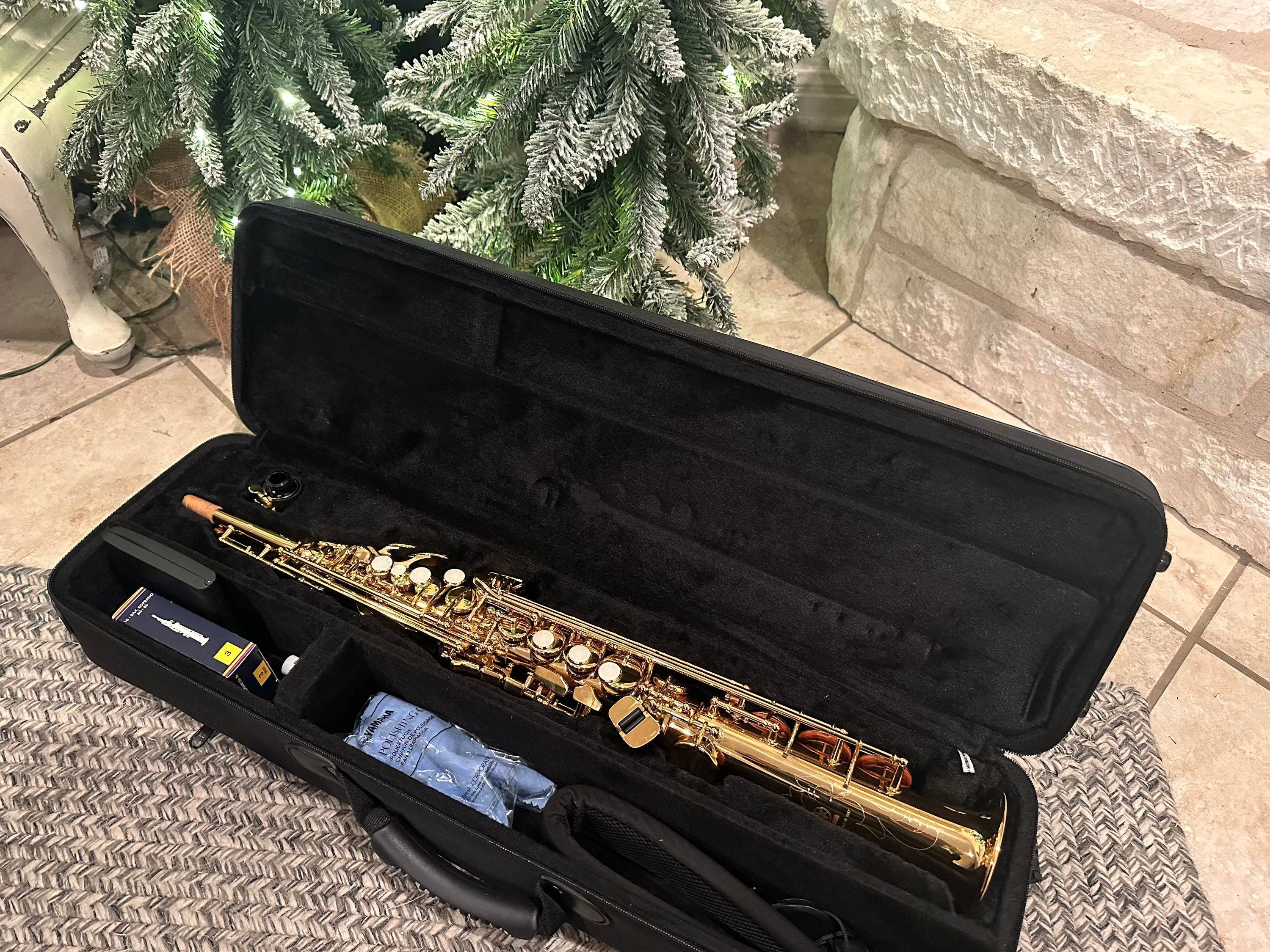 Used Yamaha YSS475II Intermediate Soprano Saxophone Gold Lacquer Sweetwater Gear Exchange