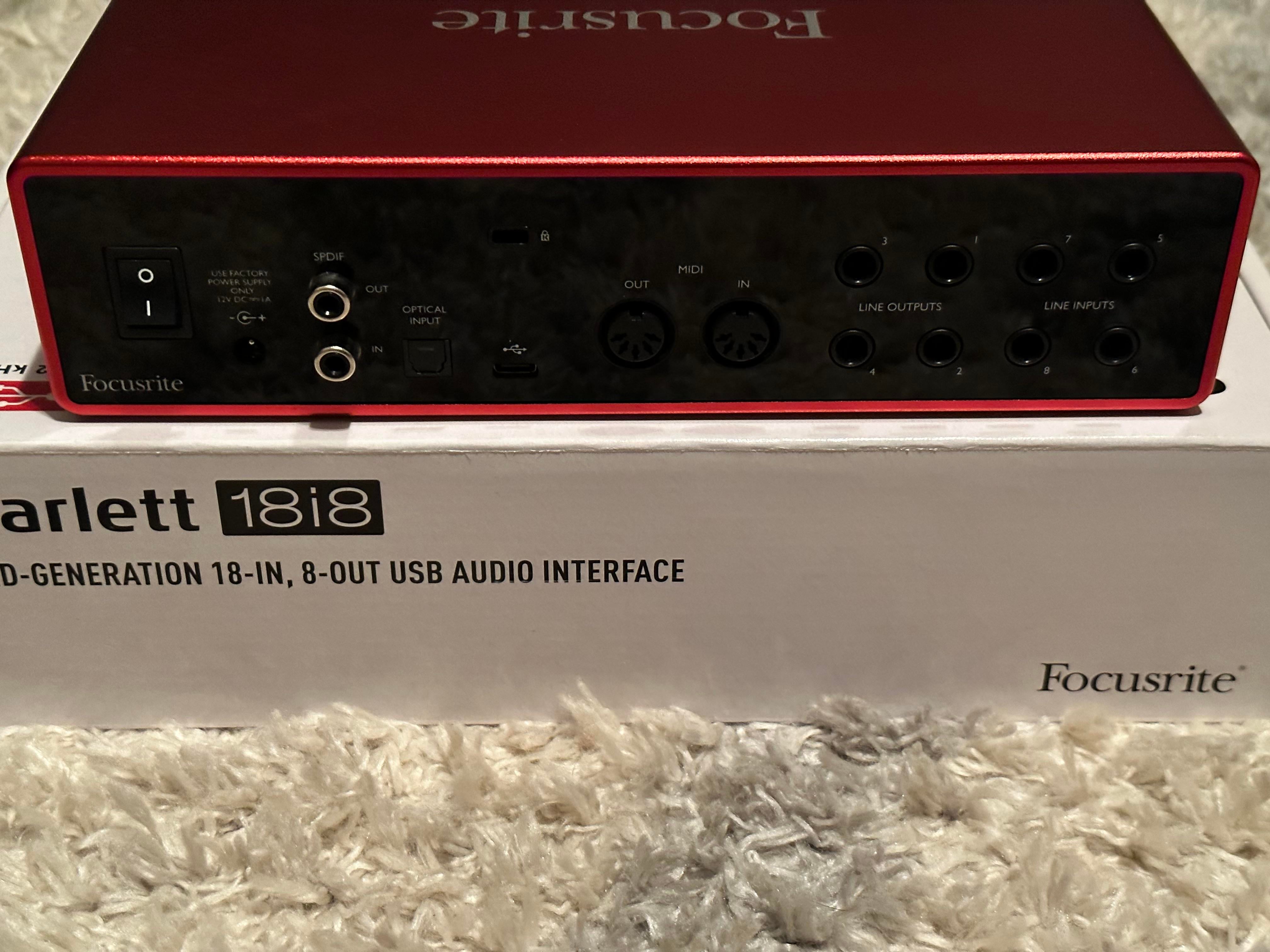 Used Focusrite Scarlett 18i8 3rd Gen USB Audio Interface