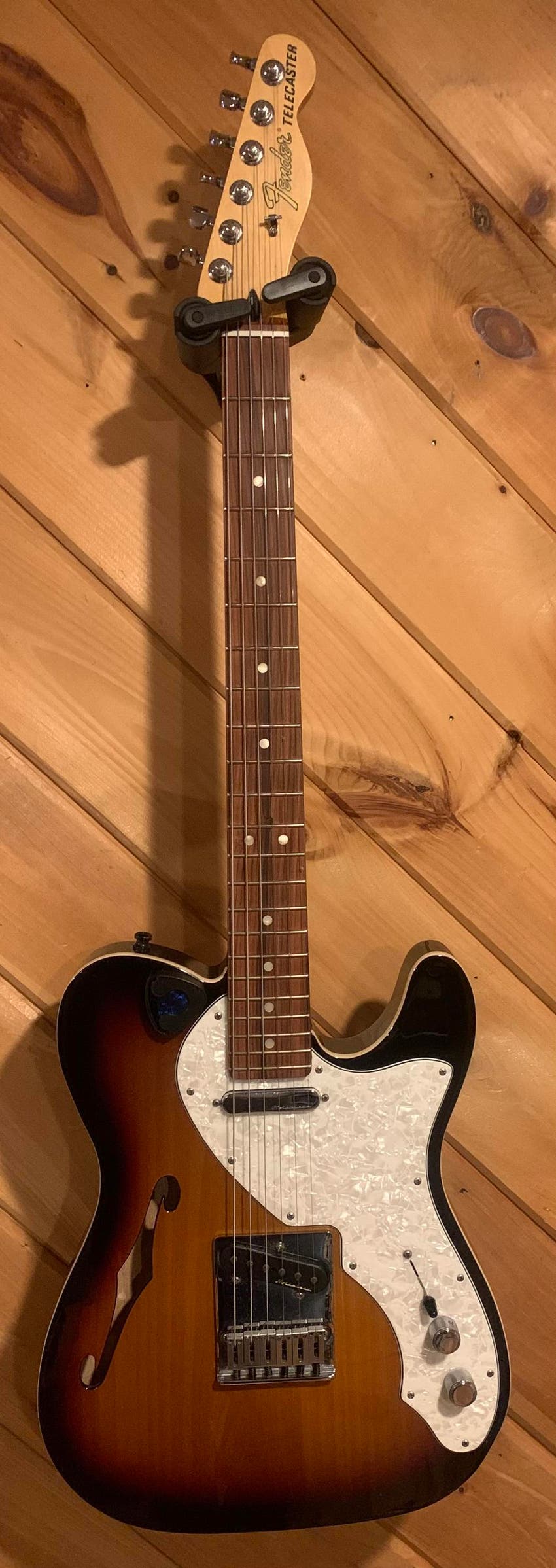 Selling a Fender Deluxe Telecaster Thinline Pau Ferro Fingerboard electric guitar 3 color Sunburst Better than mint