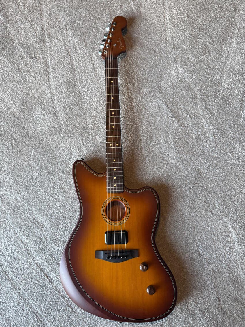 Acoustasonic Standard Jazzmaster Acoustic-electric Guitar - Honey Burst