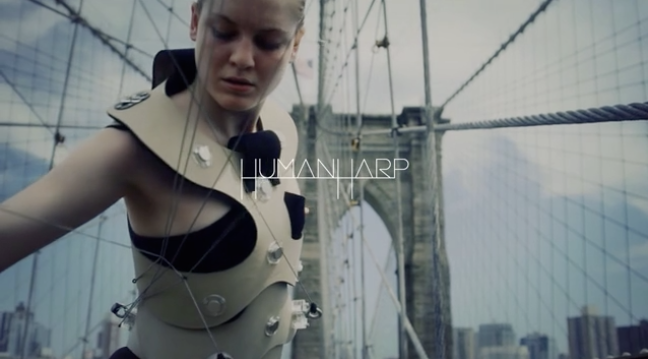 Human Harp Plays Suspension Bridges