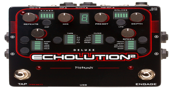 Pigtronix Echolution 2 Deluxe + Remote Pigtronix E2R Echolution 2 Remote Footswitch for Echolution