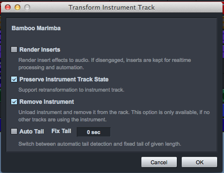 Presonus Studio One Track Transform Function Insync