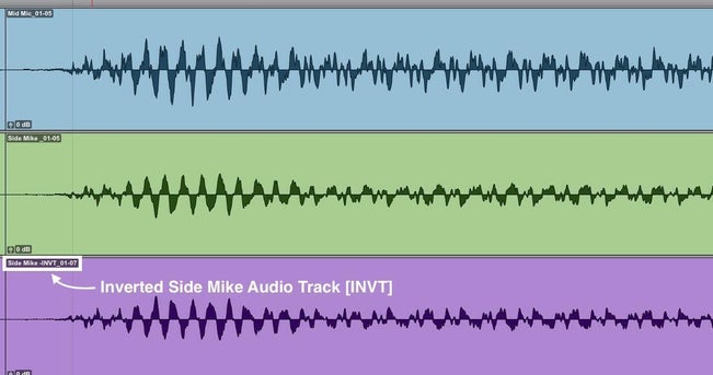 Duplicate the Side track, pan the two Side tracks hard left and right, and Invert the polarity of one.