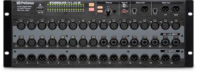 PreSonus Rackmount RML Digital Mixers Add Line Inputs